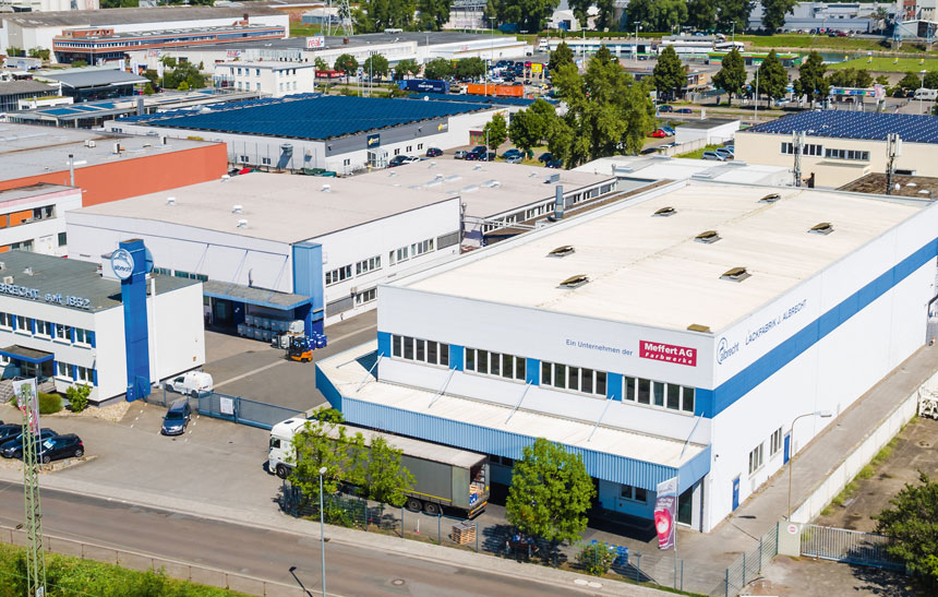Produktionsstätte Lackfabrik Albrecht in Mainz